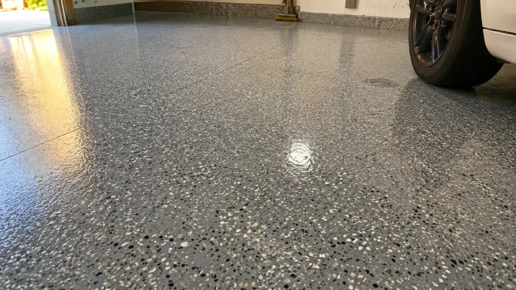 Epoxy vs Polyaspartic: 7 Key Differences Compared (2026) 2 flake garage floor